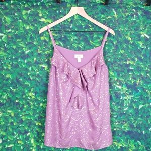 LOFT camisole with ruffle neckline